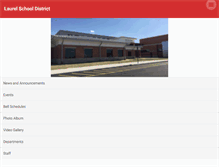 Tablet Screenshot of laurelschooldistrict.org